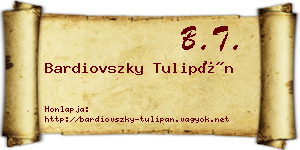 Bardiovszky Tulipán névjegykártya